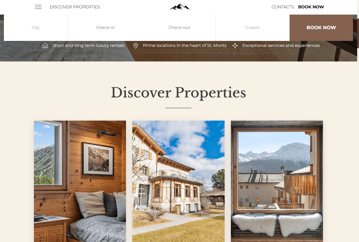 Swiss Luxury Chalets desktop screenshot