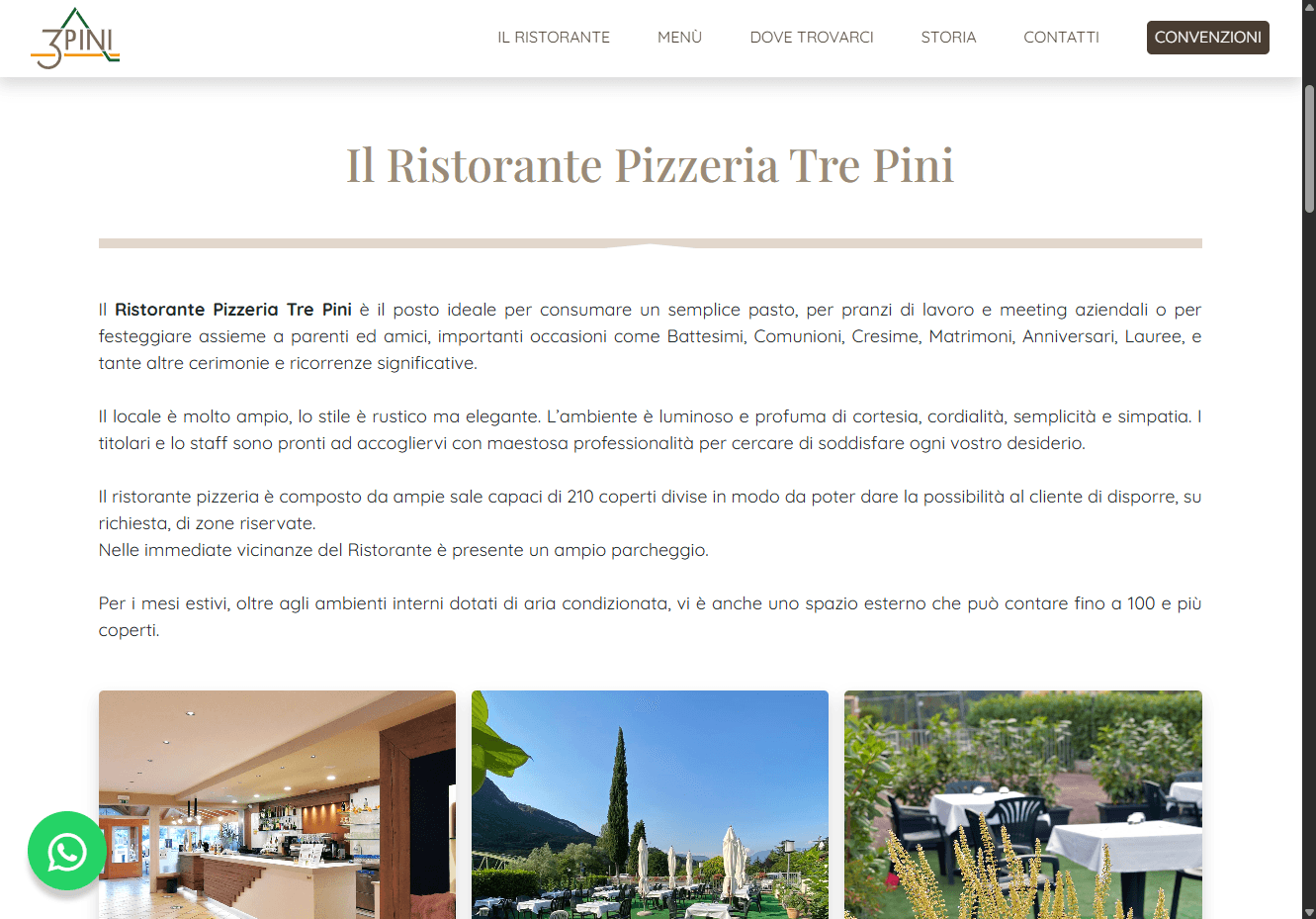 Ristorante Pizzeria Tre Pini desktop screenshot